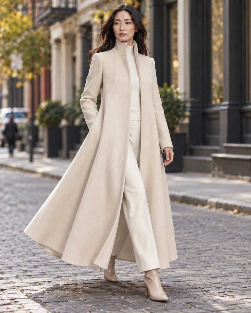 Everglade Wool Fit-and-Flare Coat