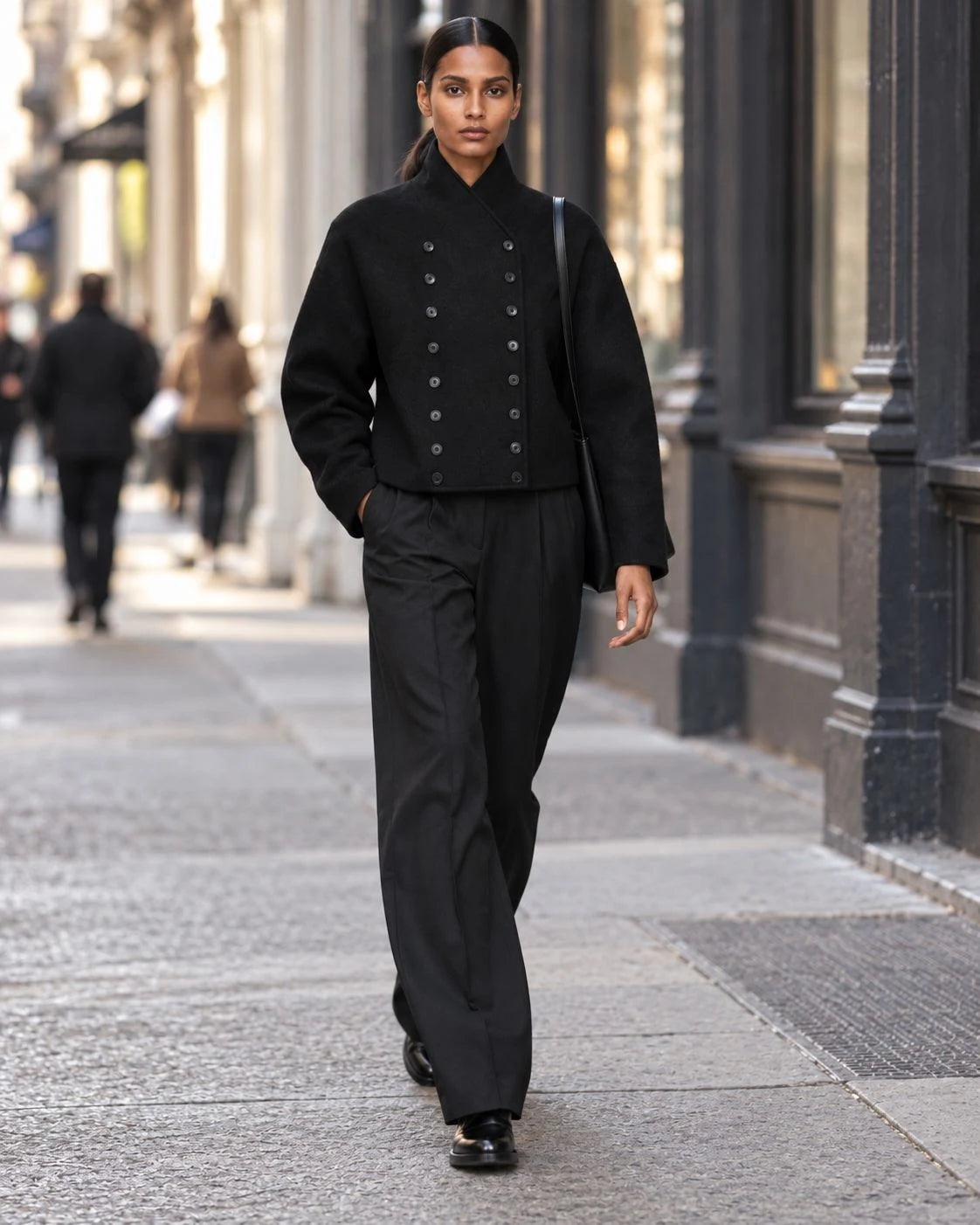Ravenmoor Wool Double-Breasted Military Jacket