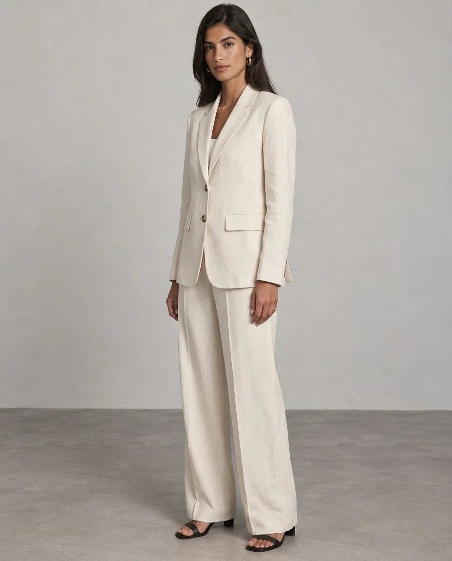 Windmere Linen Single-Breasted Blazer