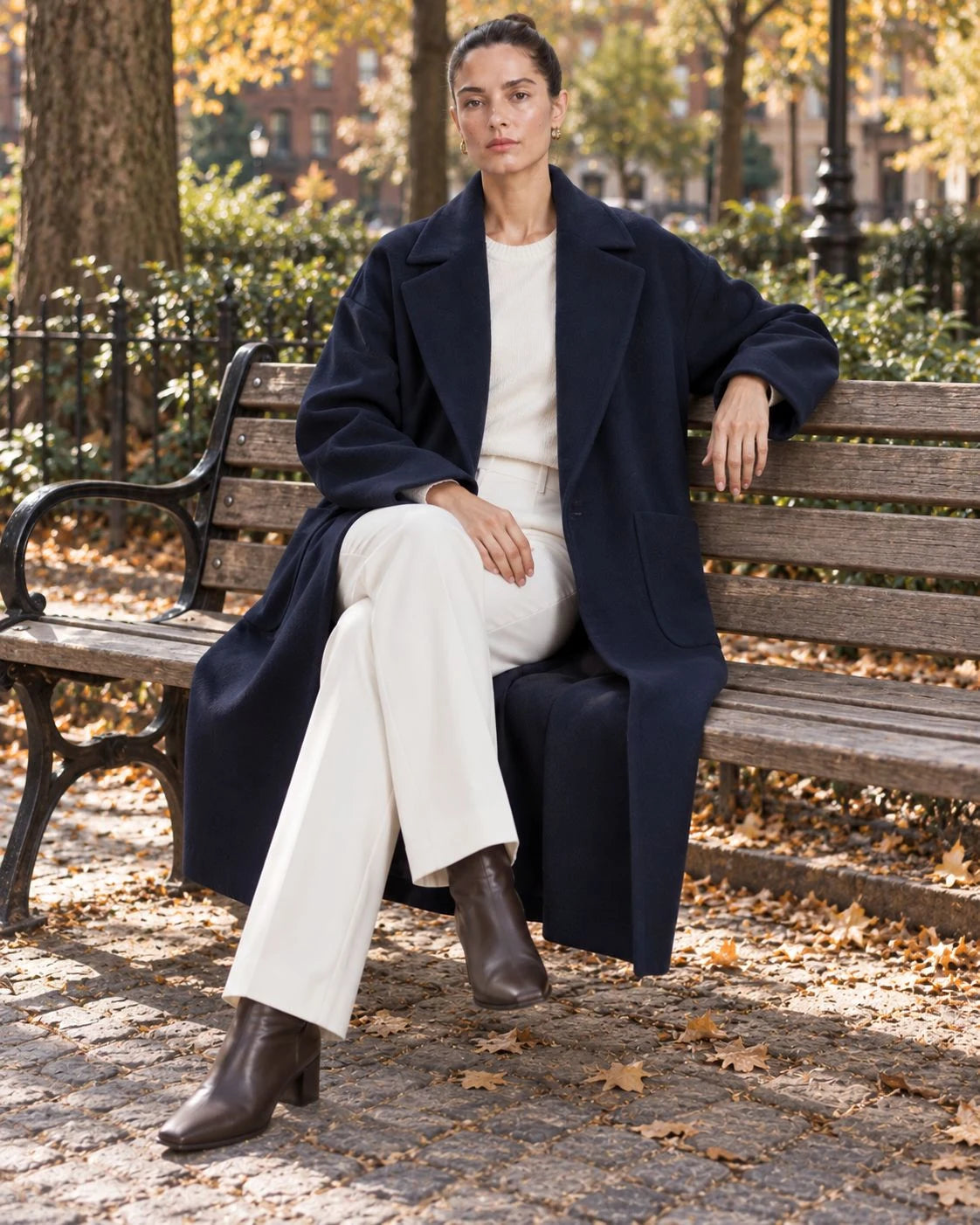 Highland Wool Relaxed-Fit Longline Coat