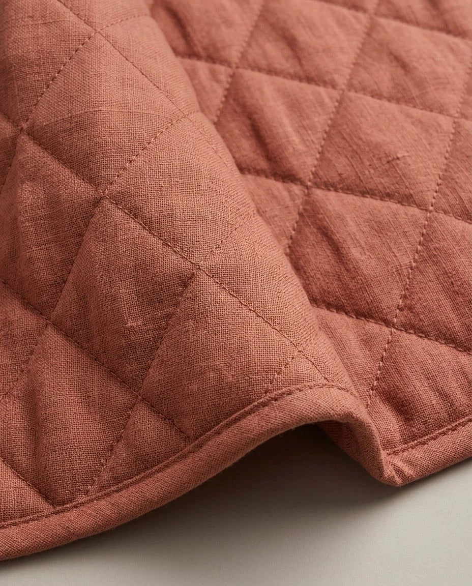 Canyon Linen Quilted Bomber Jacket