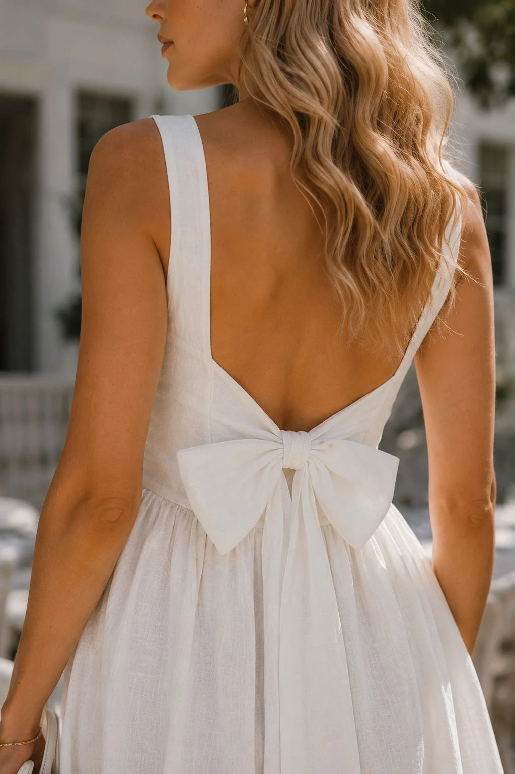 Portofino Linen Fit-and-Flare Mini Dress