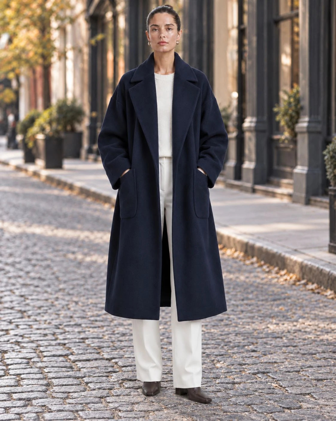 Highland Wool Relaxed-Fit Longline Coat