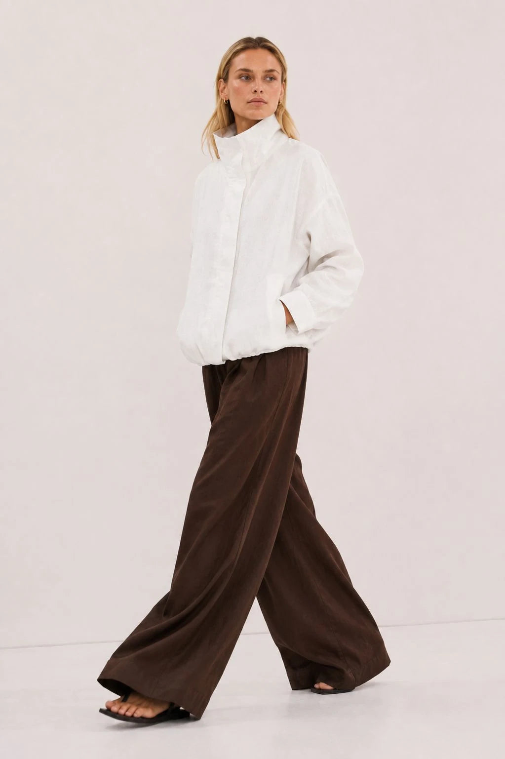 Glacier Linen Bomber Jacket