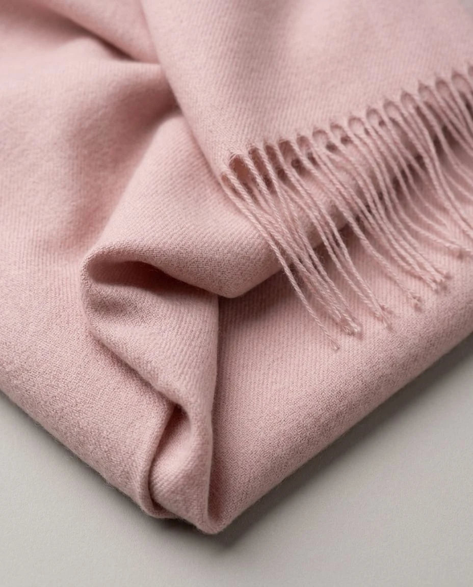 Powder Pink Pashmina Cashmere Shawl
