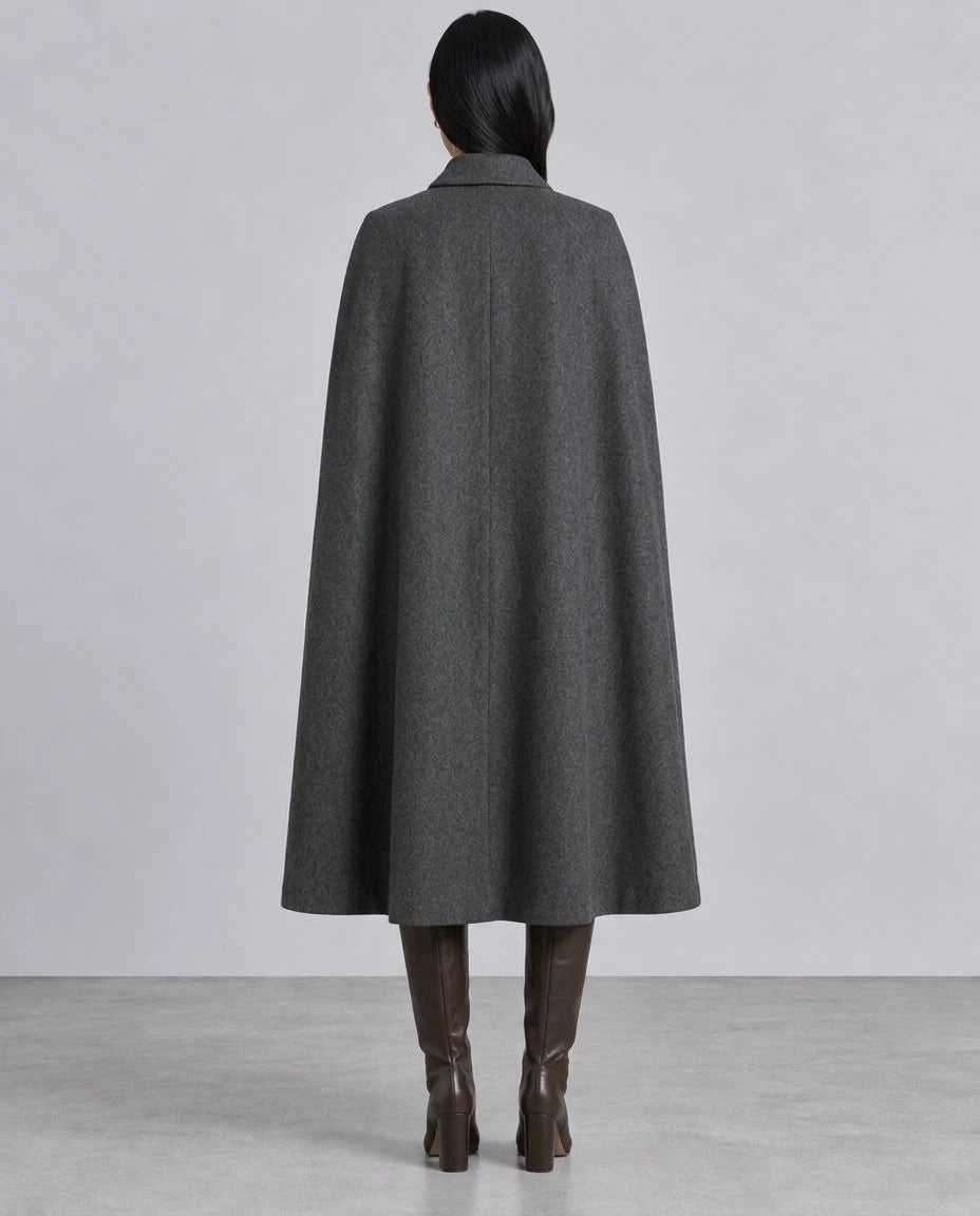 Ashgrove Wool Dramatic Cape Coat