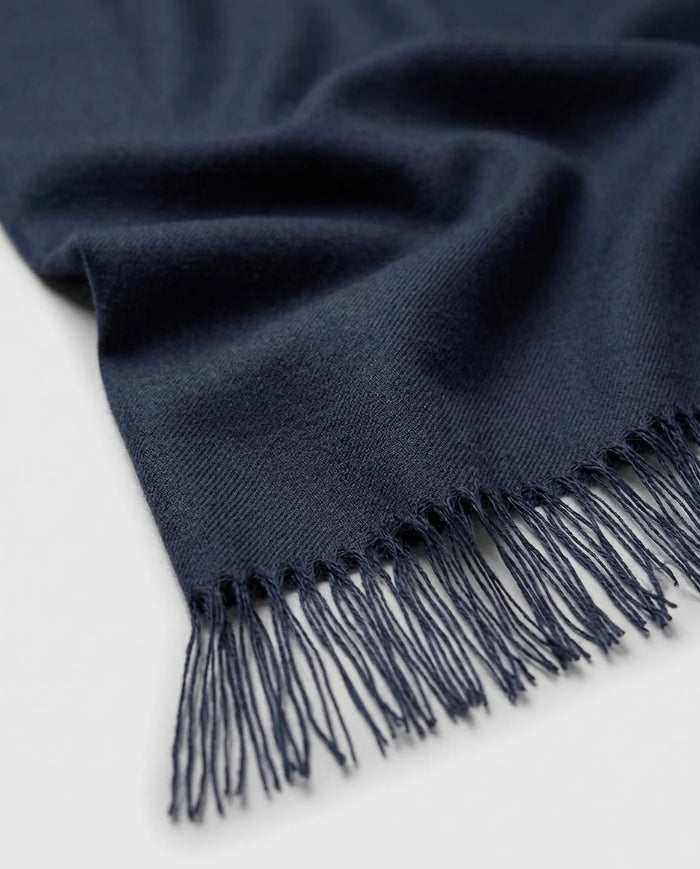 Navy Blue Pashmina Cashmere Shawl lifestyle