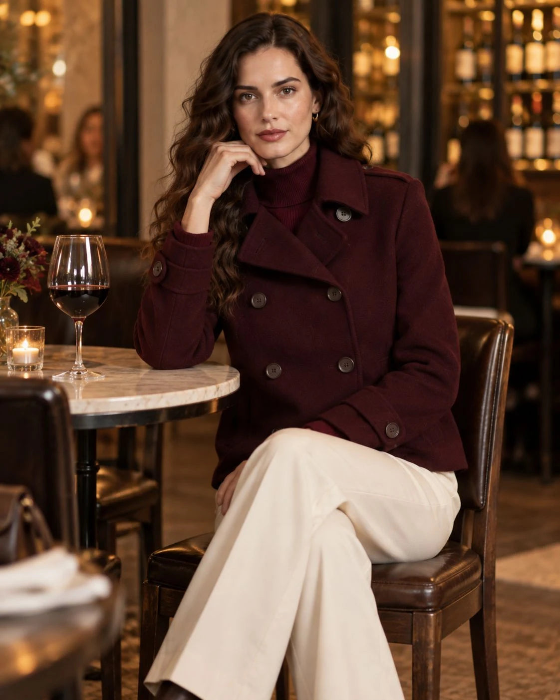Harborview Wool Double-Breasted Coat