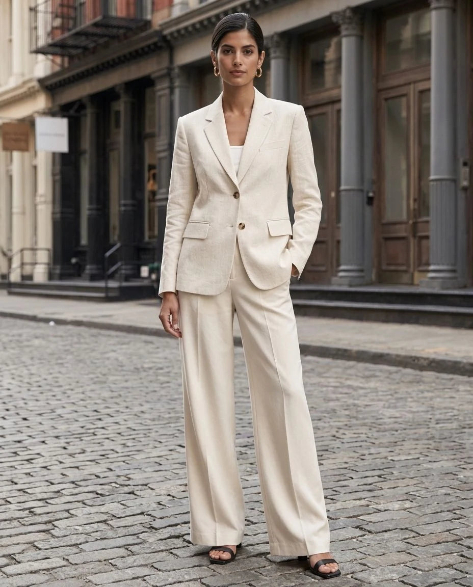 Windmere Linen Single-Breasted Blazer