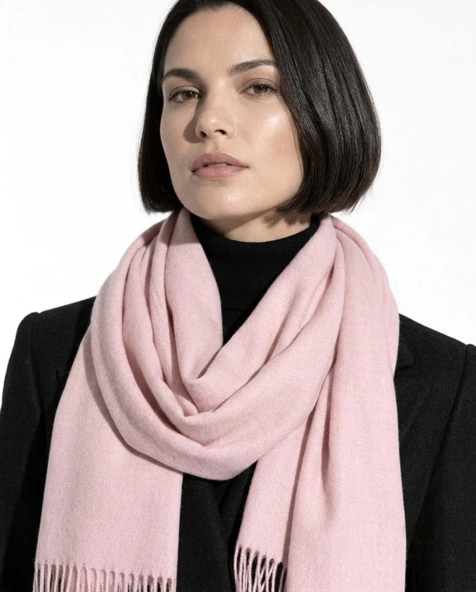 Powder Pink Pashmina Cashmere Shawl