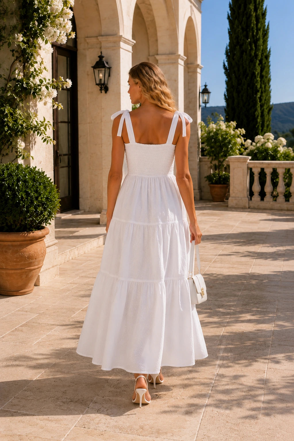 Verona Linen Tiered Maxi Dress