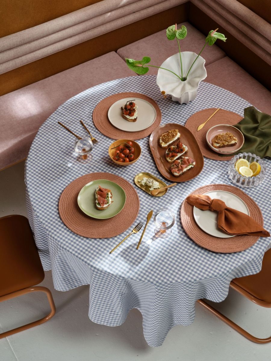 Set di tovaglioli di lino verde oliva