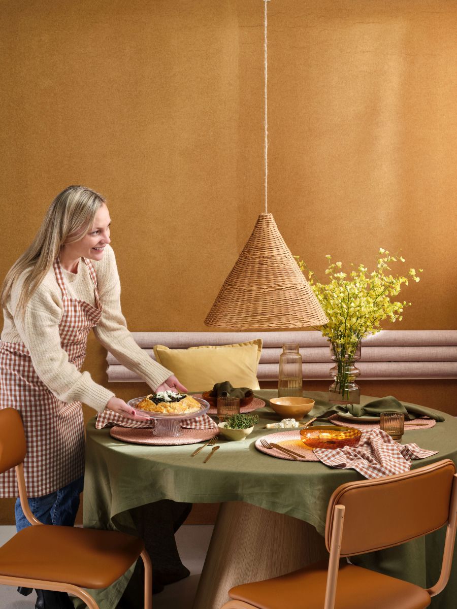 Moss Green Linen Table Cloth