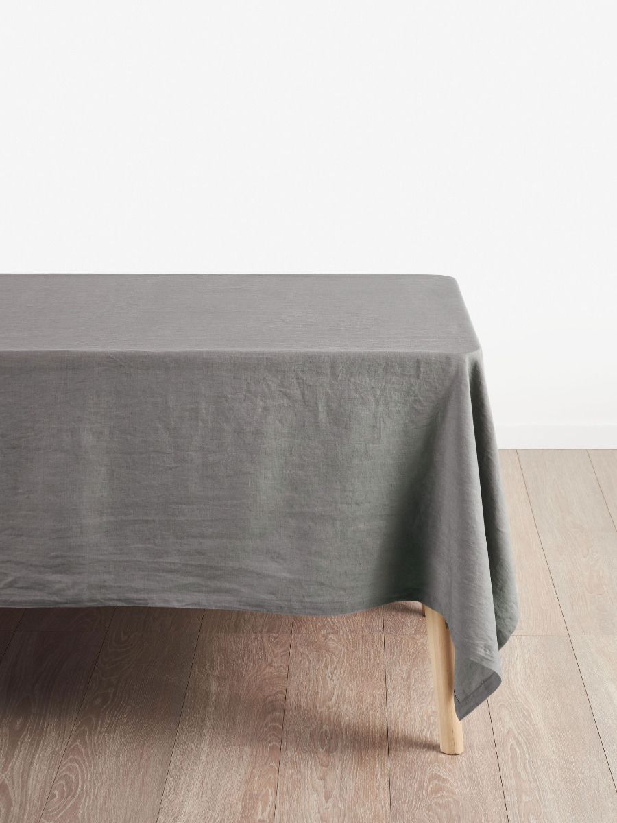 Grey Linen Table Cloth
