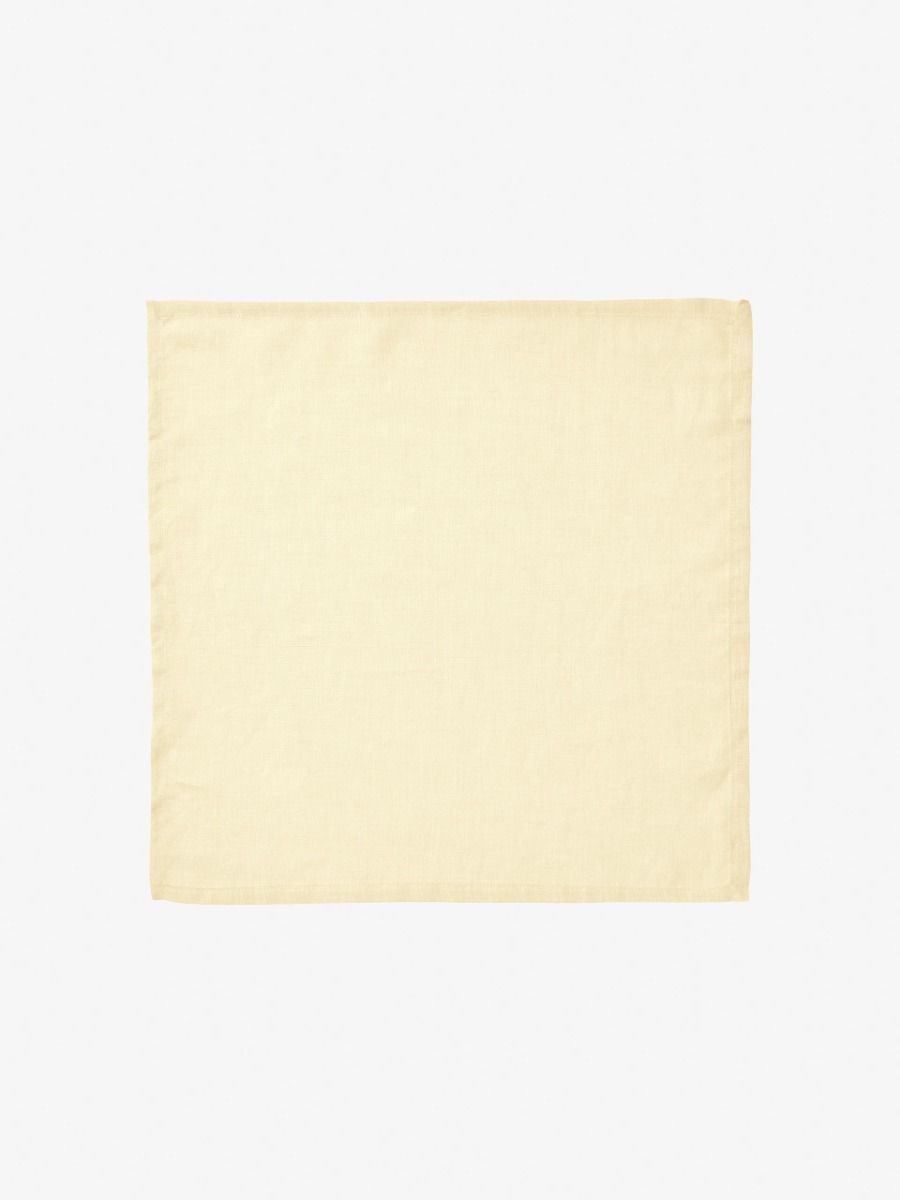 Ensemble de serviettes en lin jaune beurre