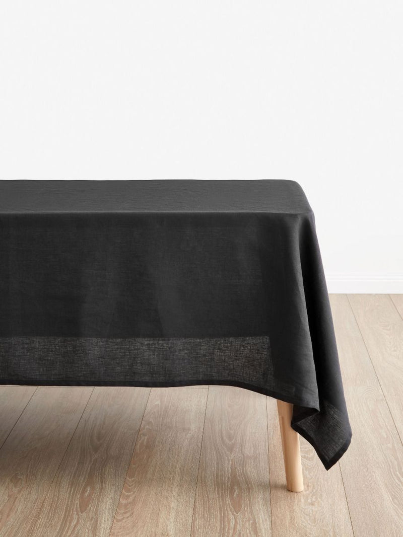 Black Linen Table Cloth