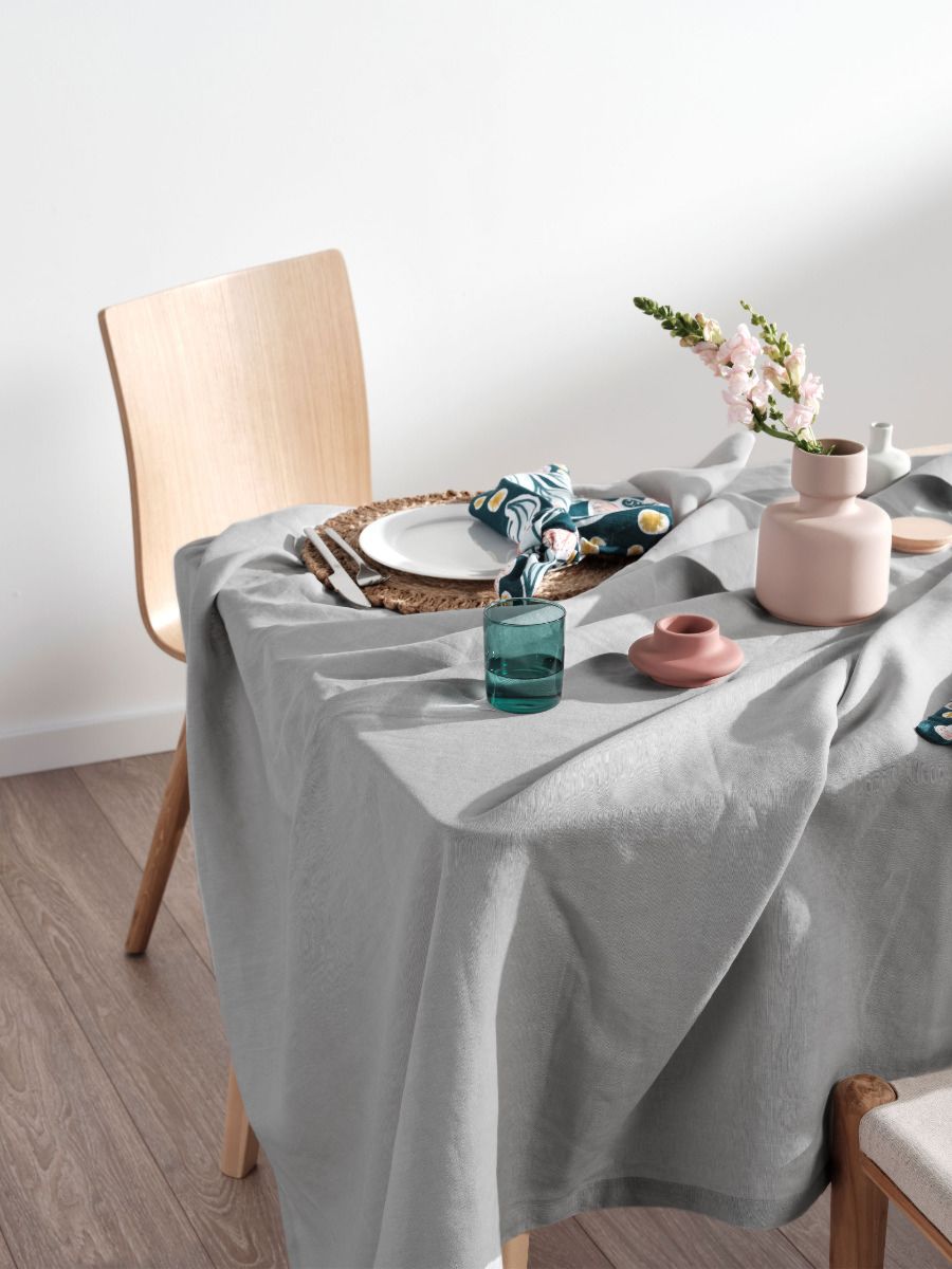 Nappe en lin gris