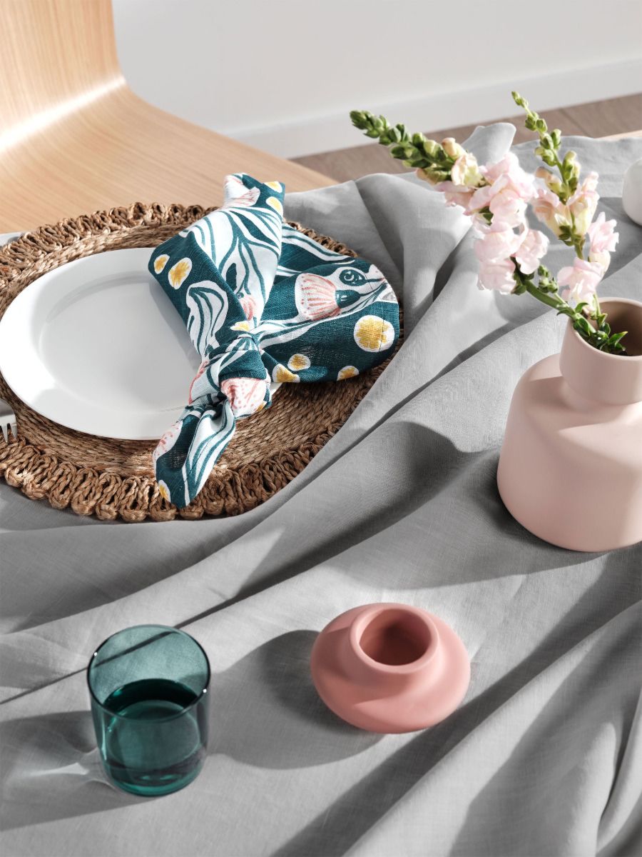 Nappe en lin gris