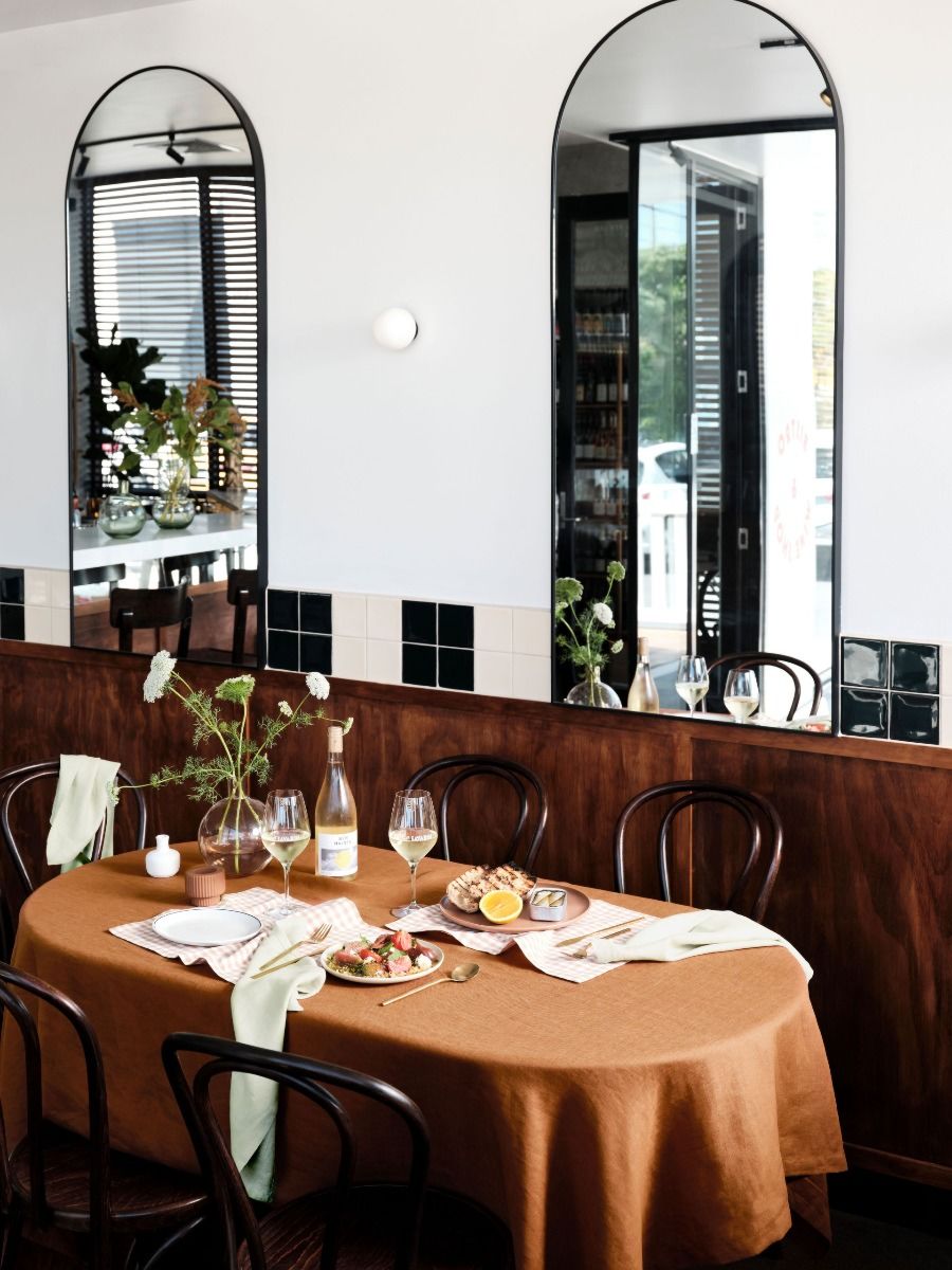 Brown Linen Table Cloth