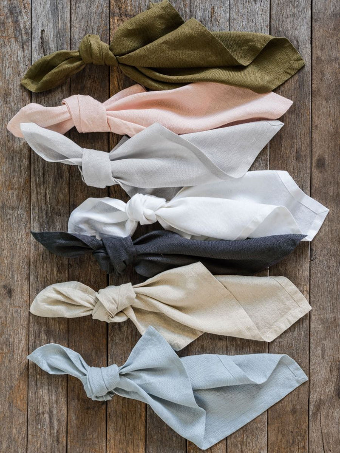 Ensemble de serviettes en lin beige lifestyle