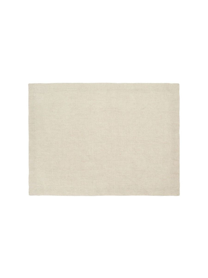 Set di tovagliette in lino beige lifestyle