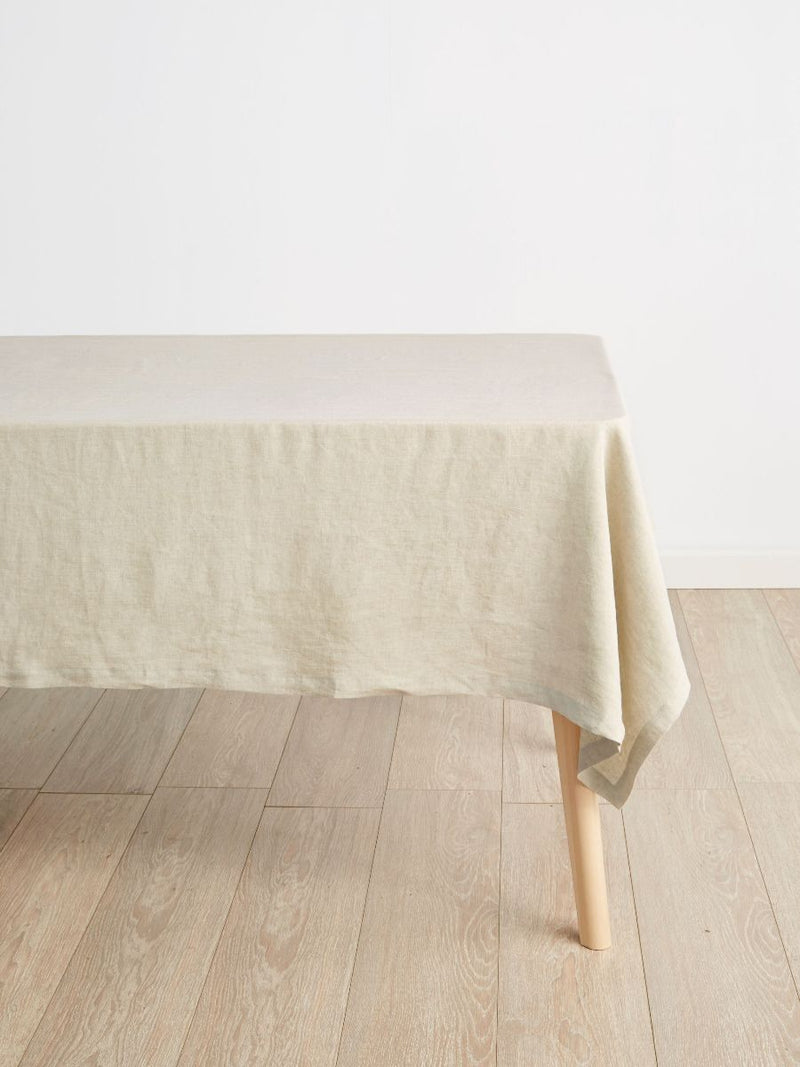 Ivory  linen table cloth