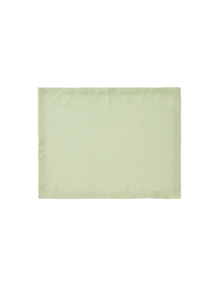 Set di tovagliette in lino verde salvia lifestyle
