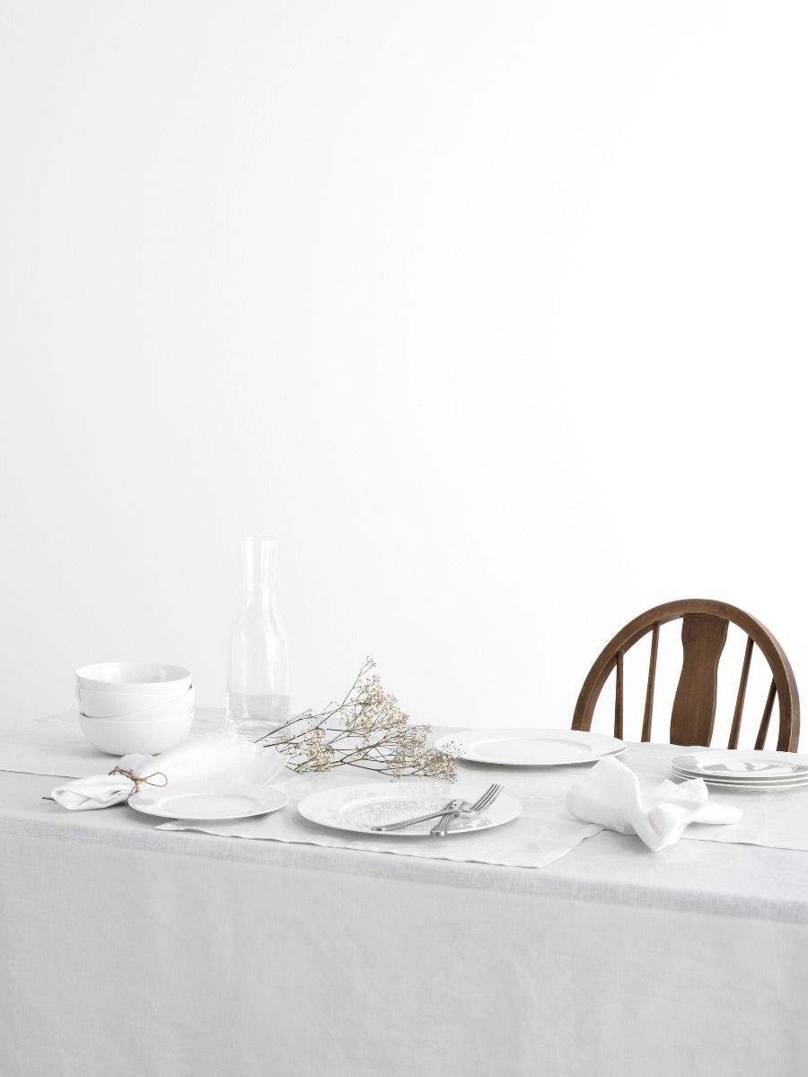 Nappe en lin blanc