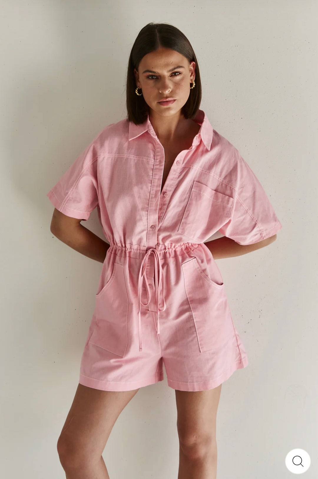 Tuta in cotone rosa
