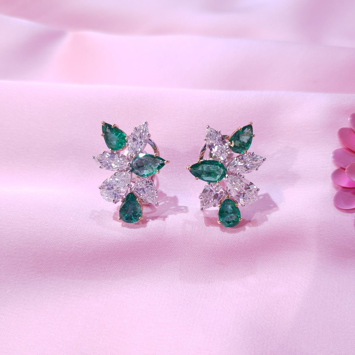 Emerald & Diamond Earrings