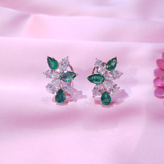 Emerald & Diamond Earrings