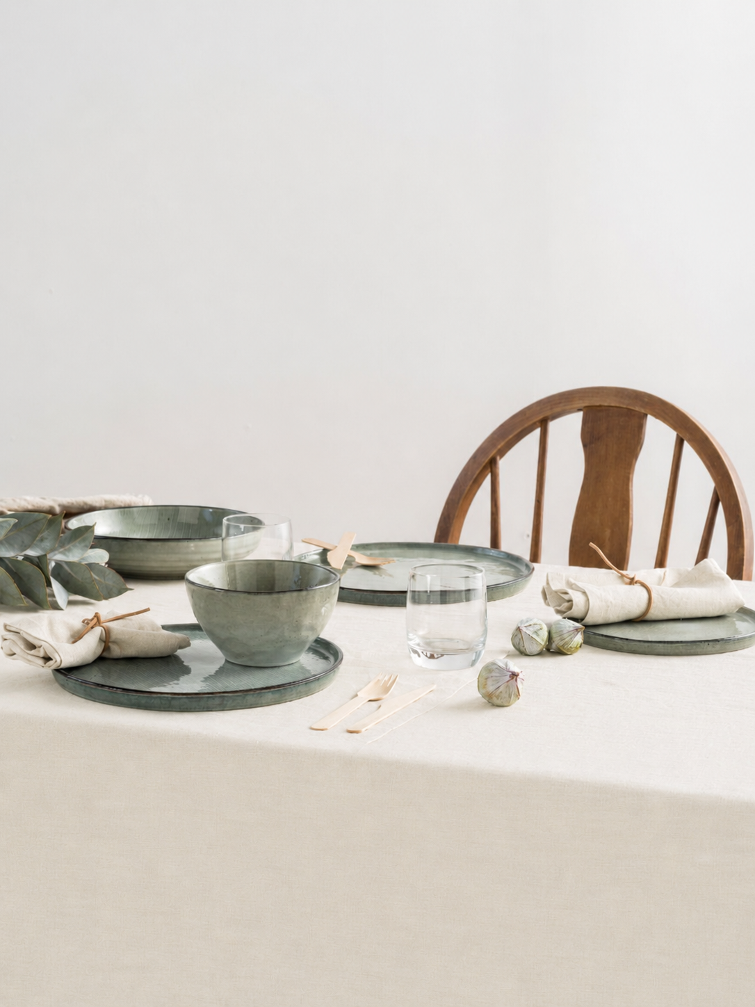 Ivory Linen Table Cloth