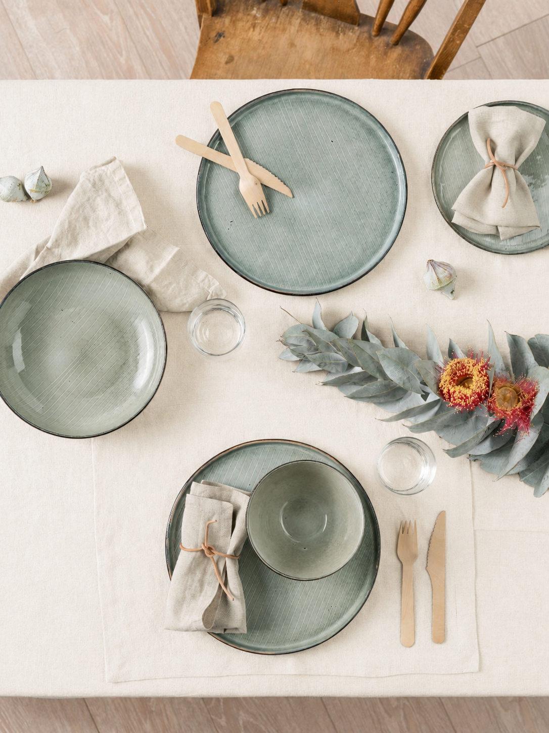 Ivory Linen Table Cloth