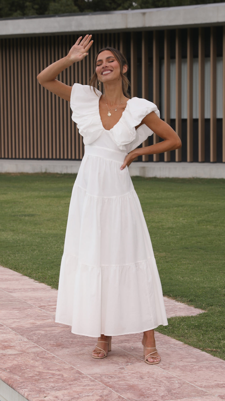 White Cotton Maxi Dress