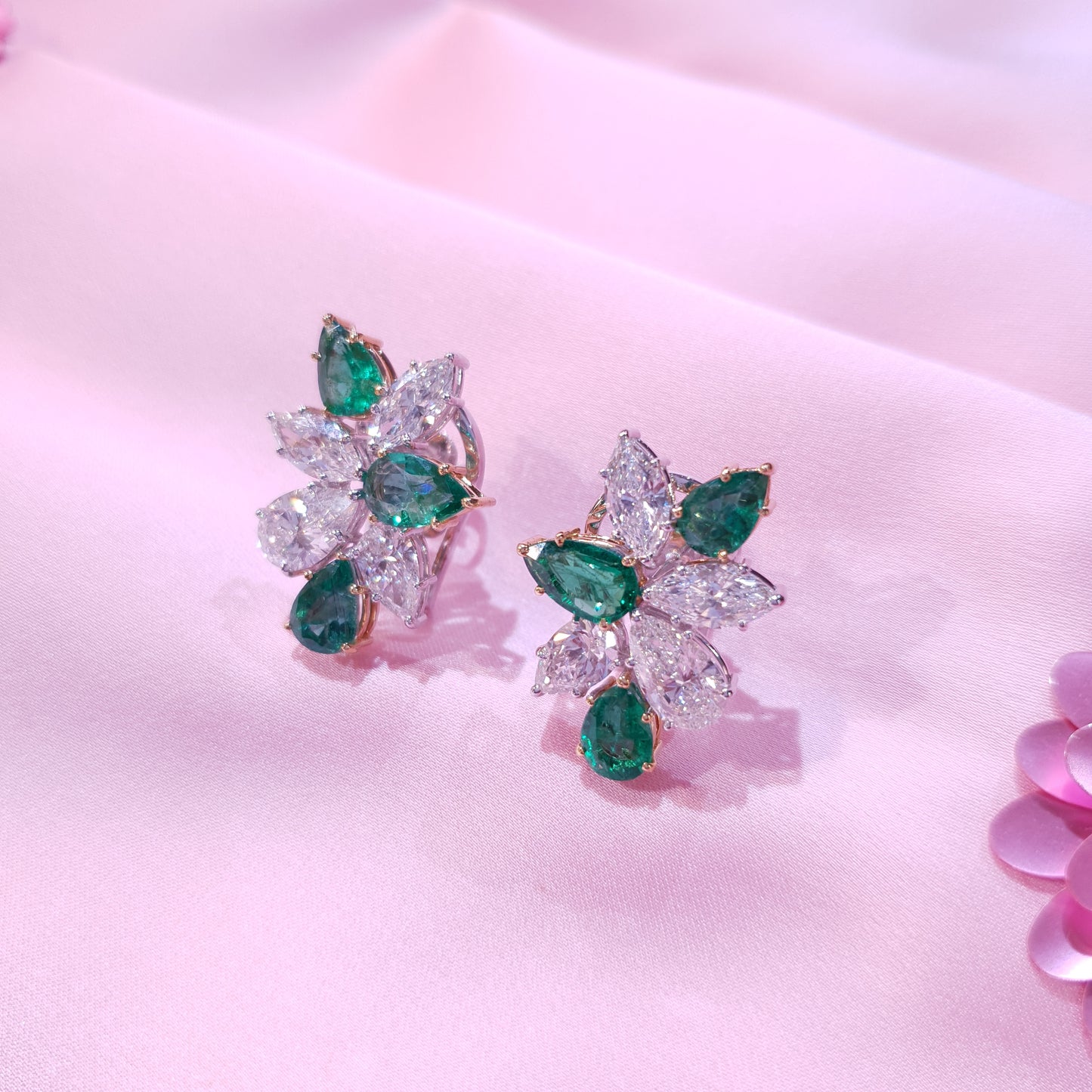 Emerald & Diamond Earrings