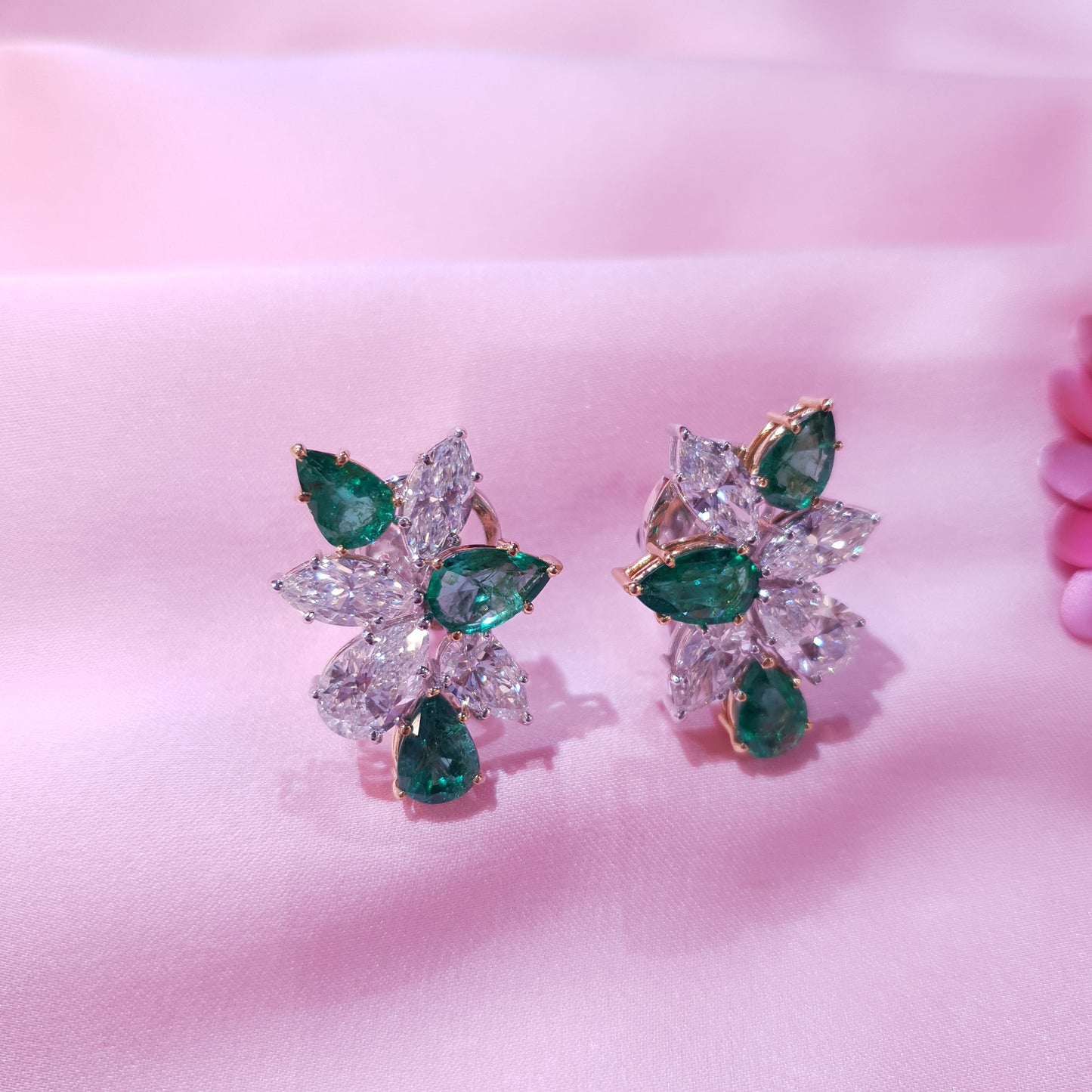 Emerald & Diamond Earrings
