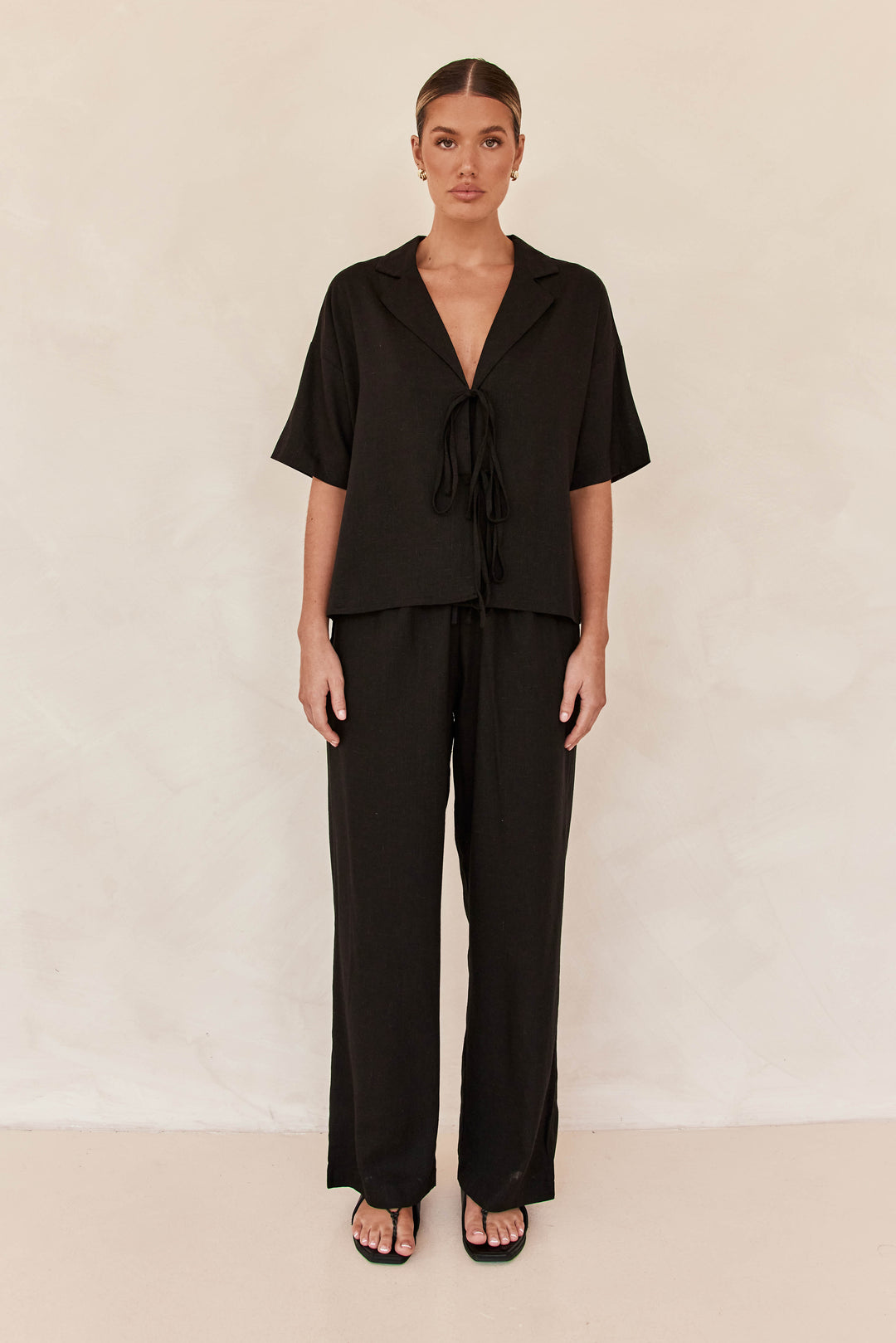 Ensemble coordonné en lin noir