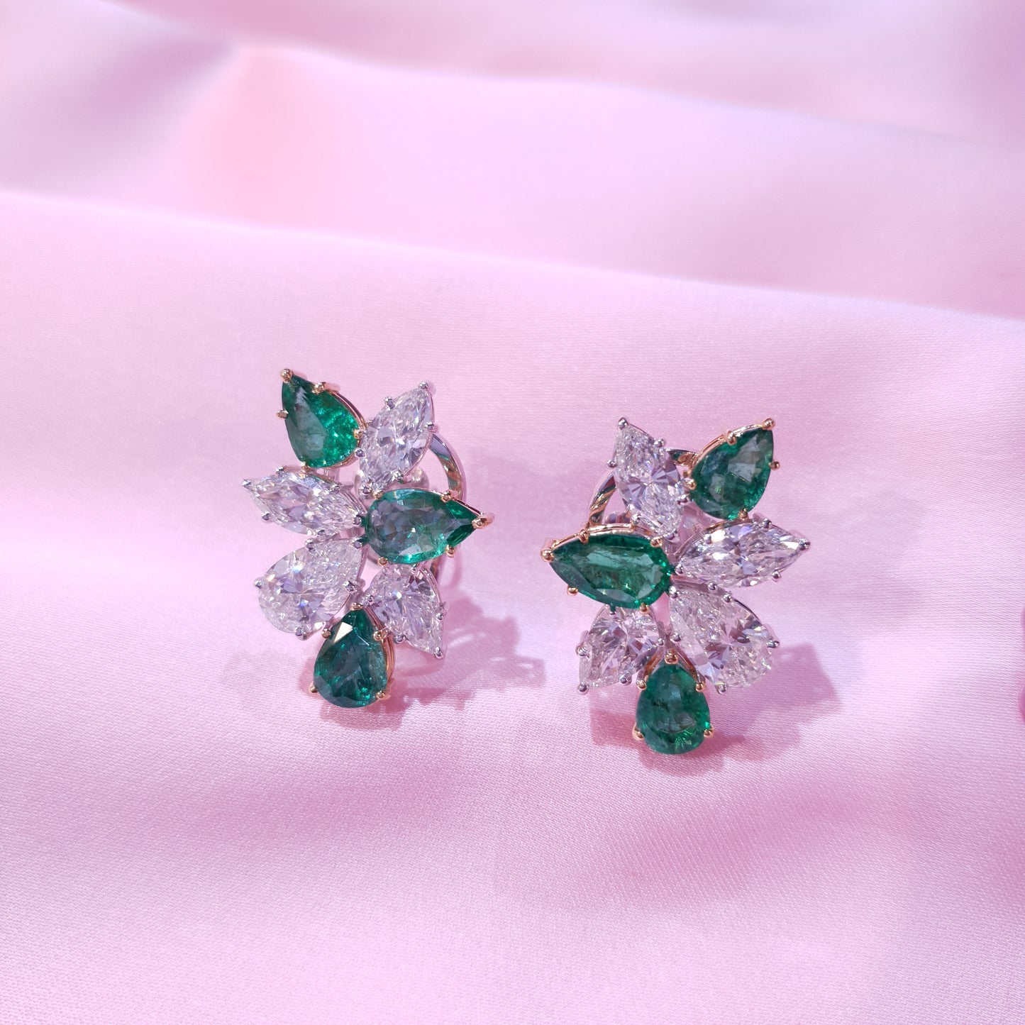 Emerald & Diamond Earrings