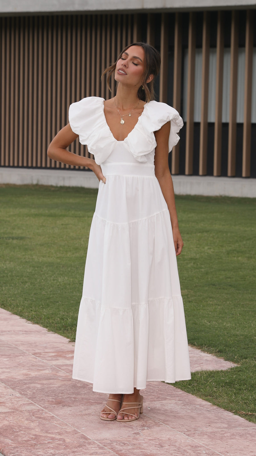 White Cotton Maxi Dress