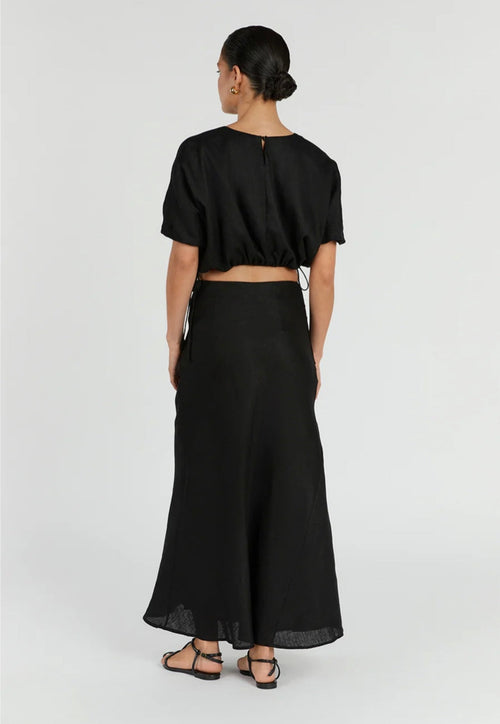 Black Linen Top | Linen Top | Crop Top | Summer Top | Kaftan Top