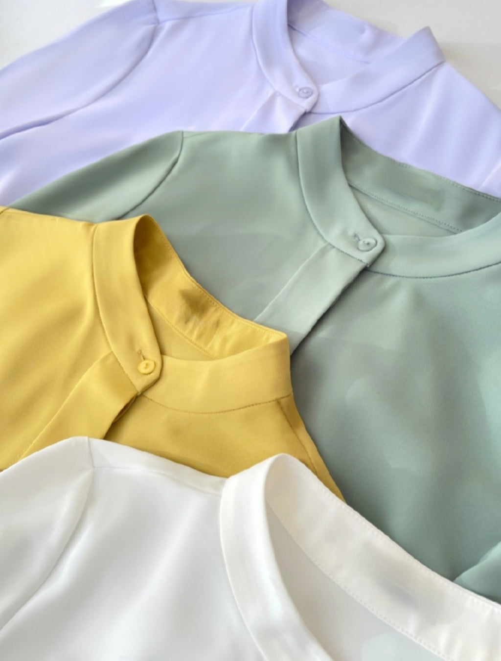 Tie-Neck Statement Blouse with Gathered Cuffs