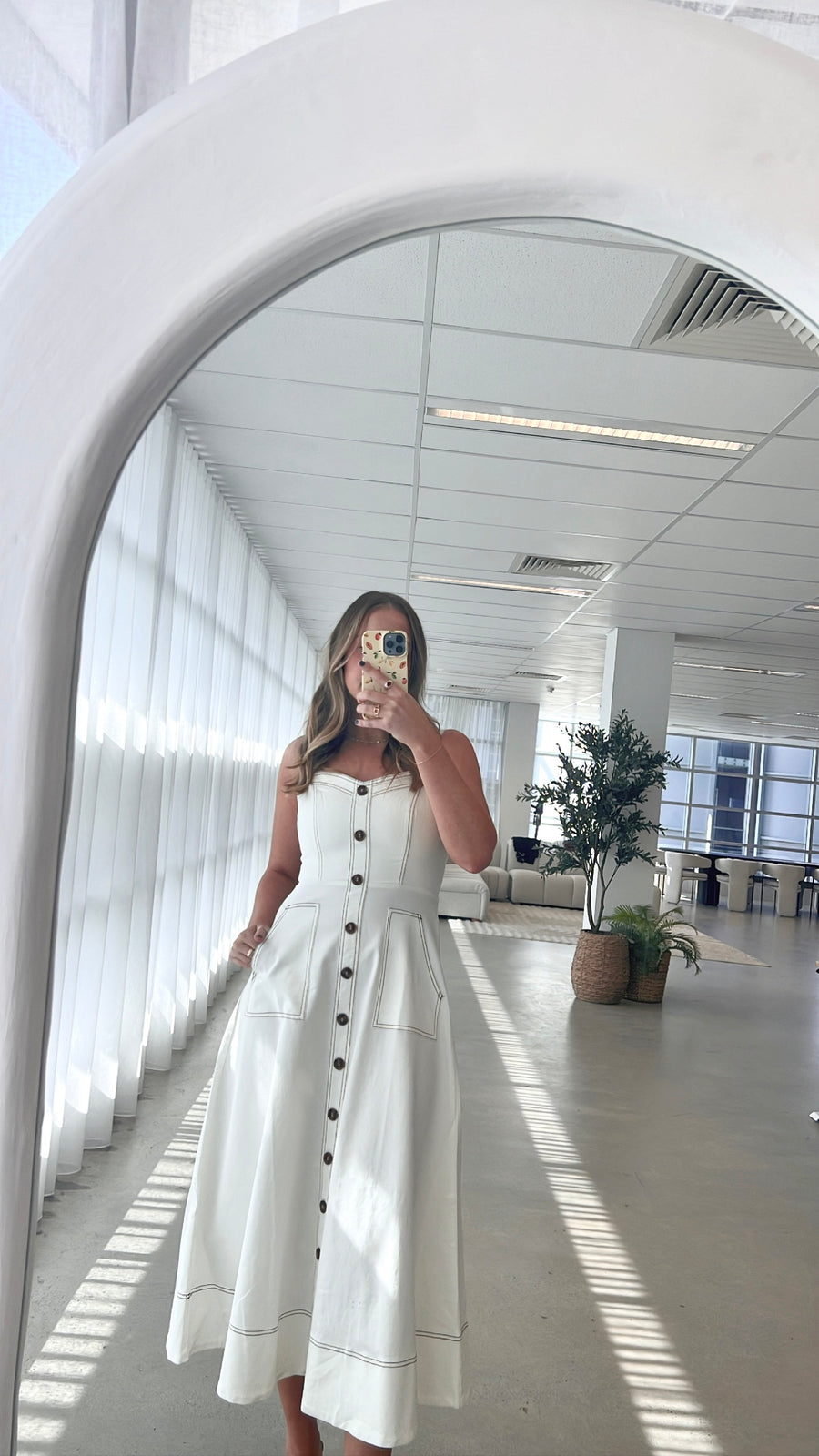 Abito bianco in denim