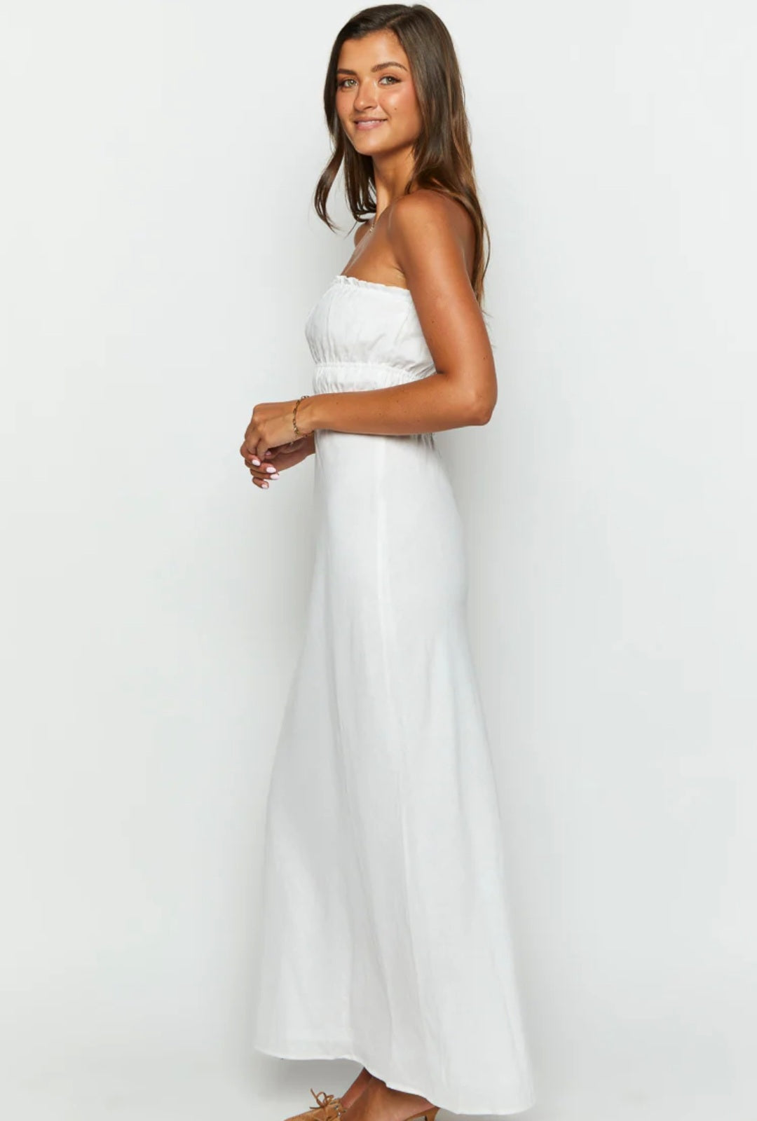 Abito in cotone bianco