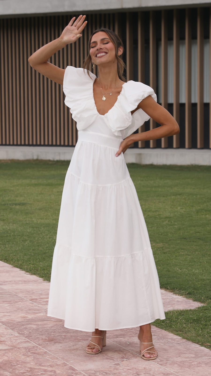 White Cotton Maxi Dress
