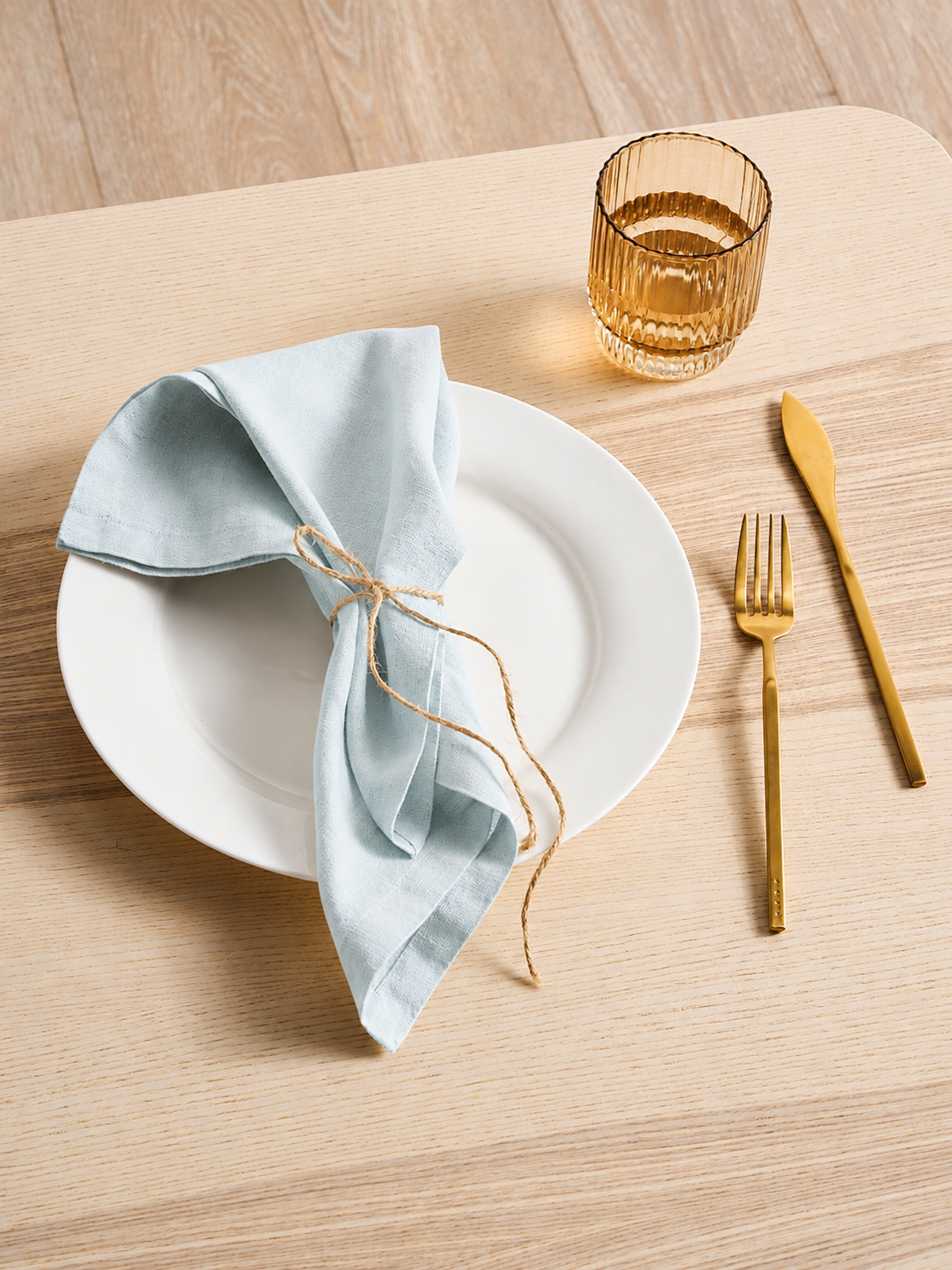Powder Blue Linen Napkin Set