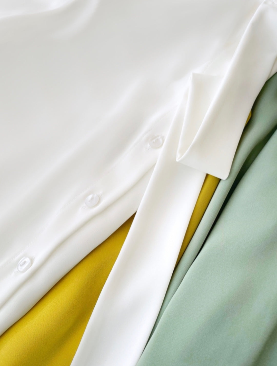 Tie-Neck Statement Blouse with Gathered Cuffs