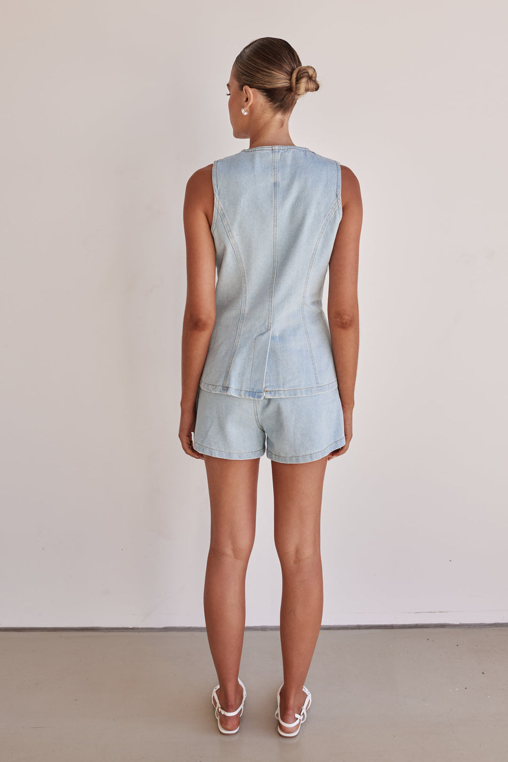 Denim Vest - Sleeveless Jean Vest for Women with Front Pockets