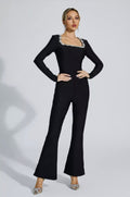 Black Jumpsuit | Bodysuit Jumpsuit |Embellished Jumpsuit | Summer Clot