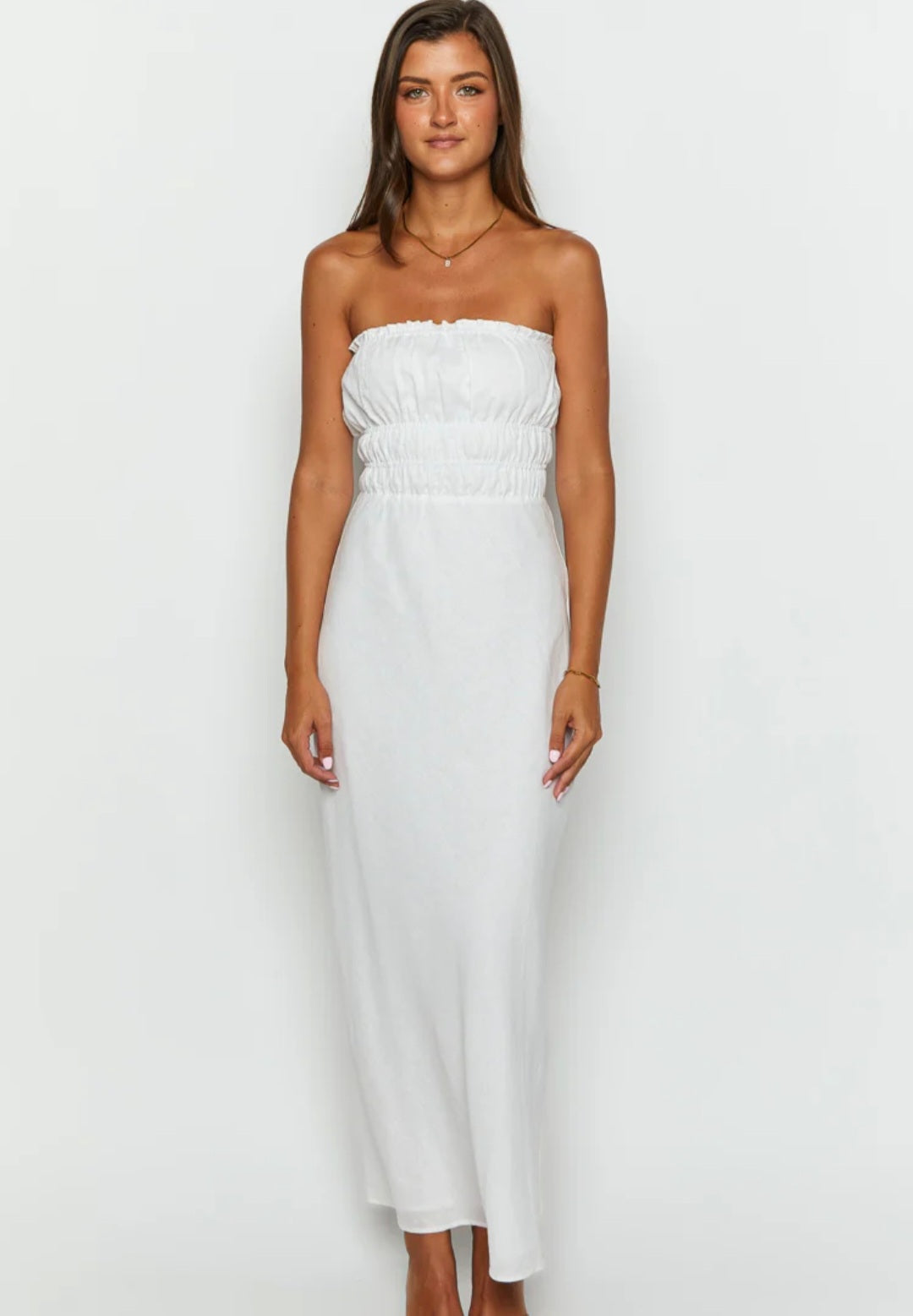 Abito in cotone bianco