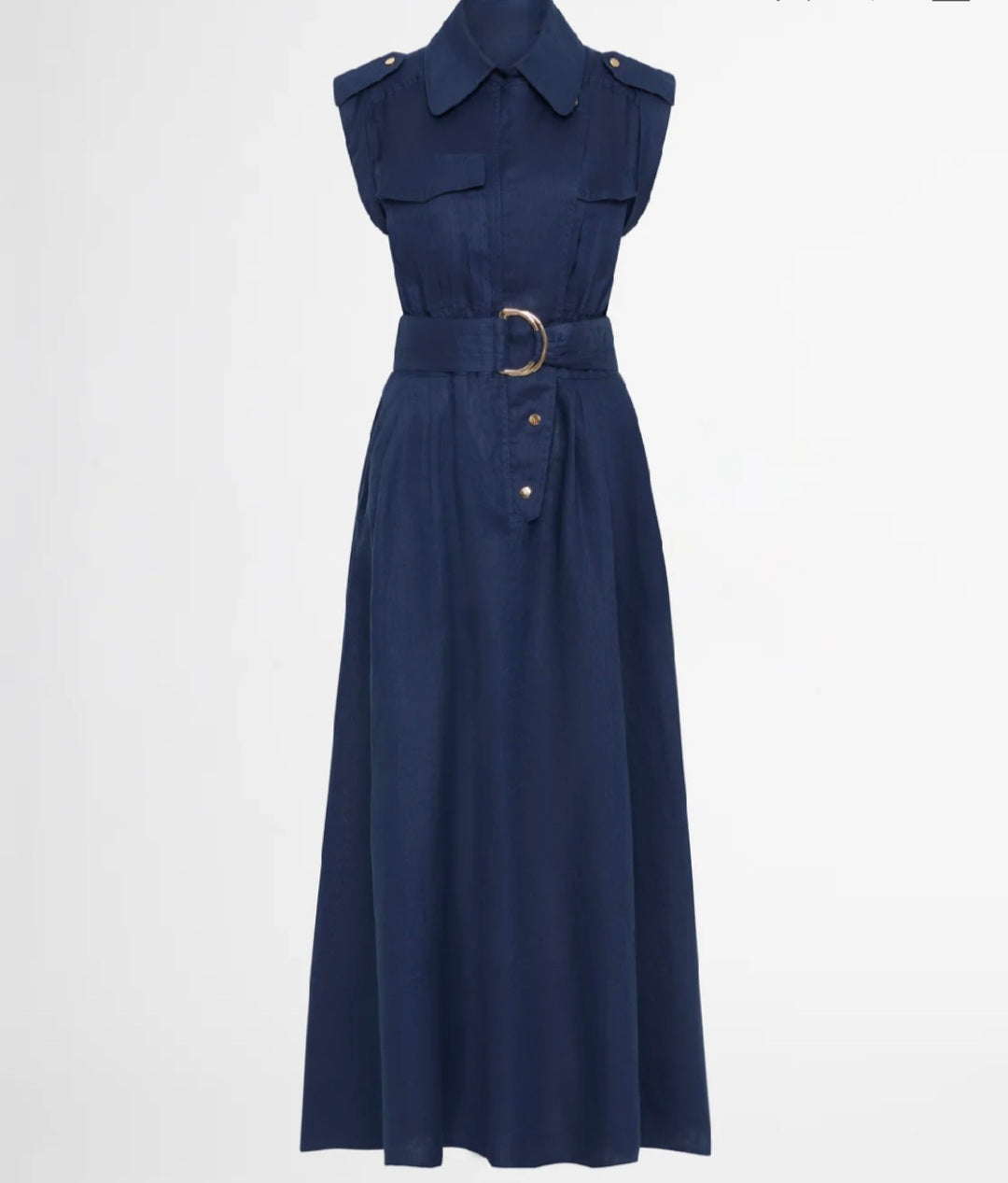 Sorrento Linen Utility Midi Dress